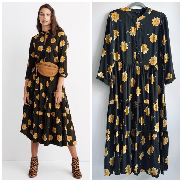 Madewell Dresses & Skirts - Madewell Button-Front Tier Dress in Fall Flowers
Effie Floral Dried Olive Small